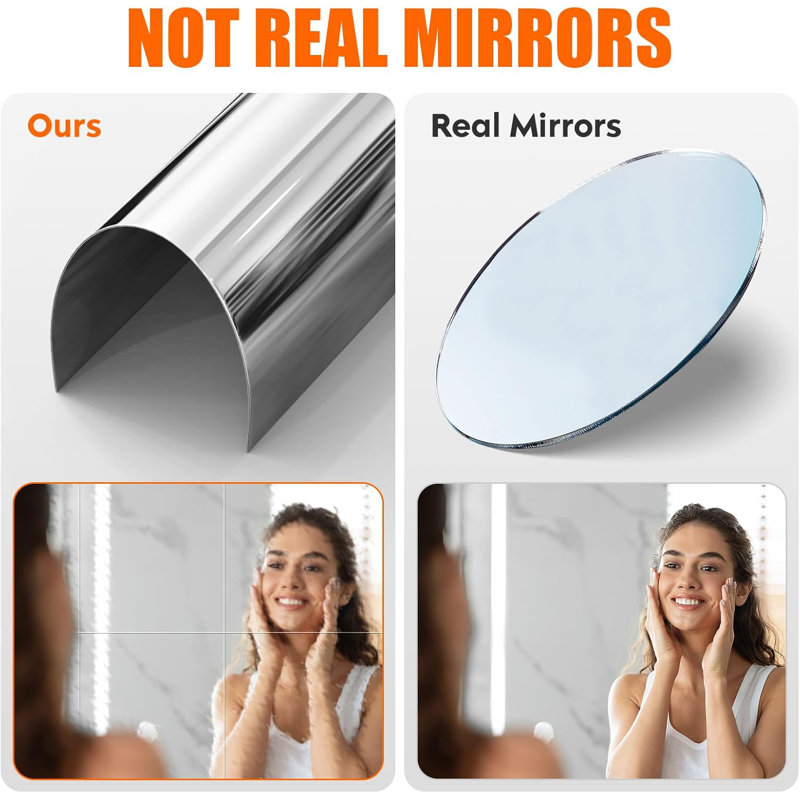 12-pack 12"x12" Flexible Acrylic Mirror Sheets