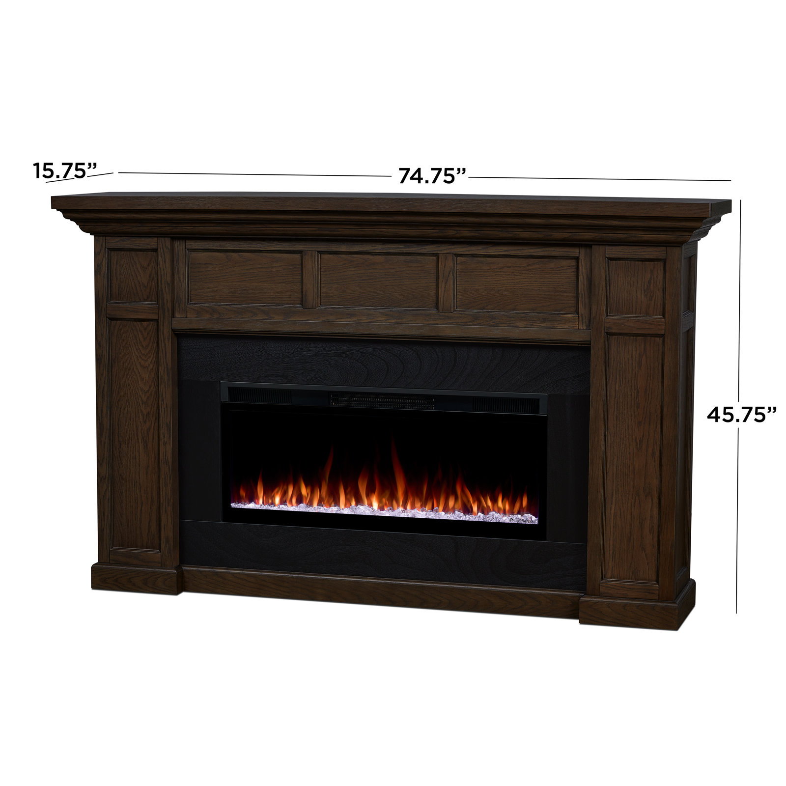 Real Flame® Alcott Electric Fireplace, Aged Barrel, Smart
