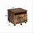 Industrial Style 1pc File Cabinet with Drawer and Shelf Caster Wheels Wooden Weathered Oak Finish, File Storing Unit Home Office Furniture