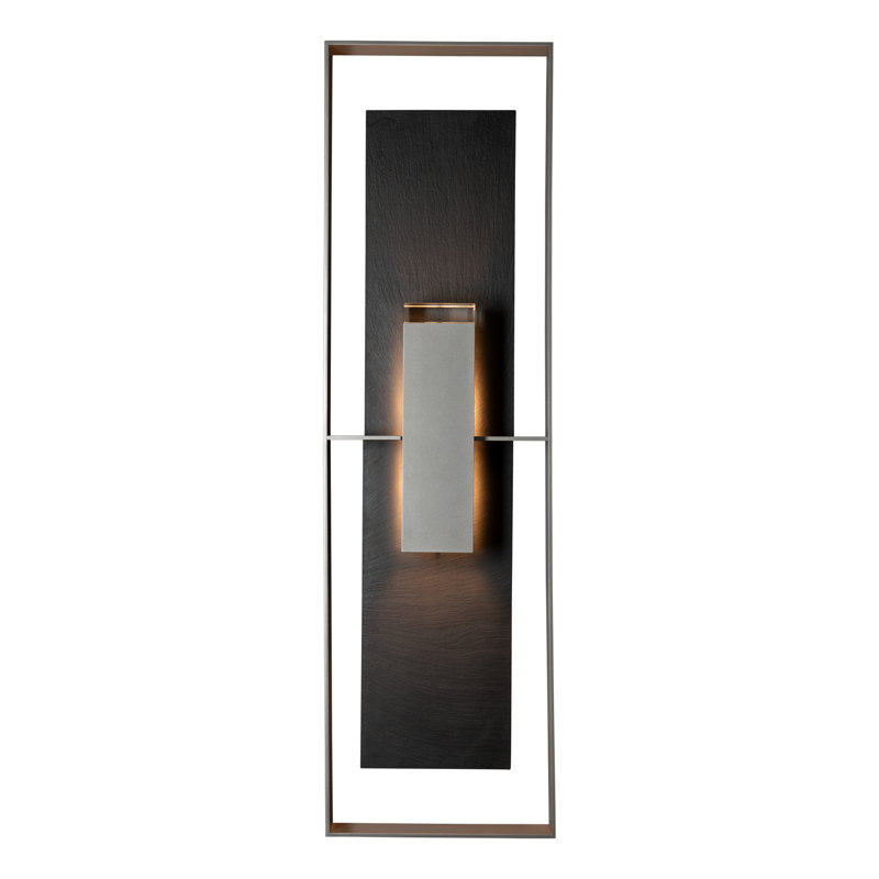 Plafonnier encastré d'extérieur 2 lumières Shadow Box, Acier bruni côtier, Blanc côtier, null