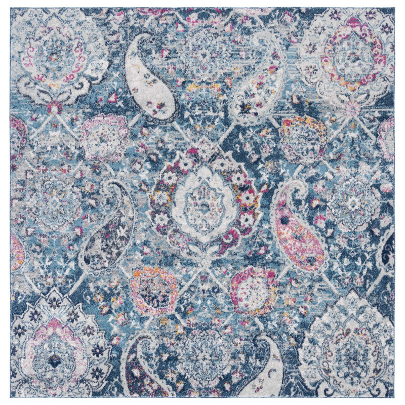 Madison Performance Paisley Rug, Square 6'7"