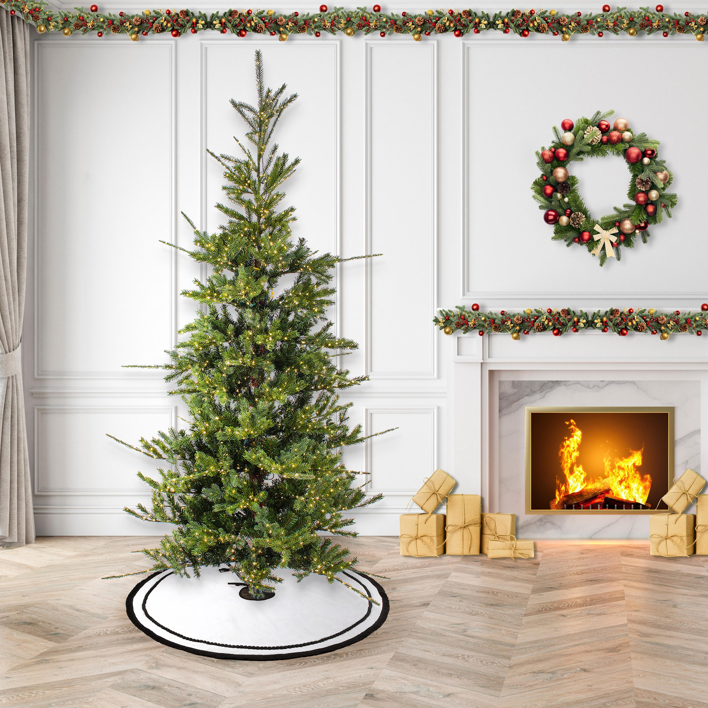 Pine and Pampas Tree with Warm White LED Lights 9 ft by Seasonal