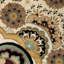 Tapis floral brun / beige touffeté à la main Floral-352065254