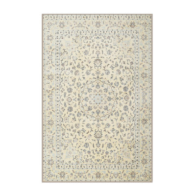 Bleu-vert clair/gris/beige/Tapis décoratif
