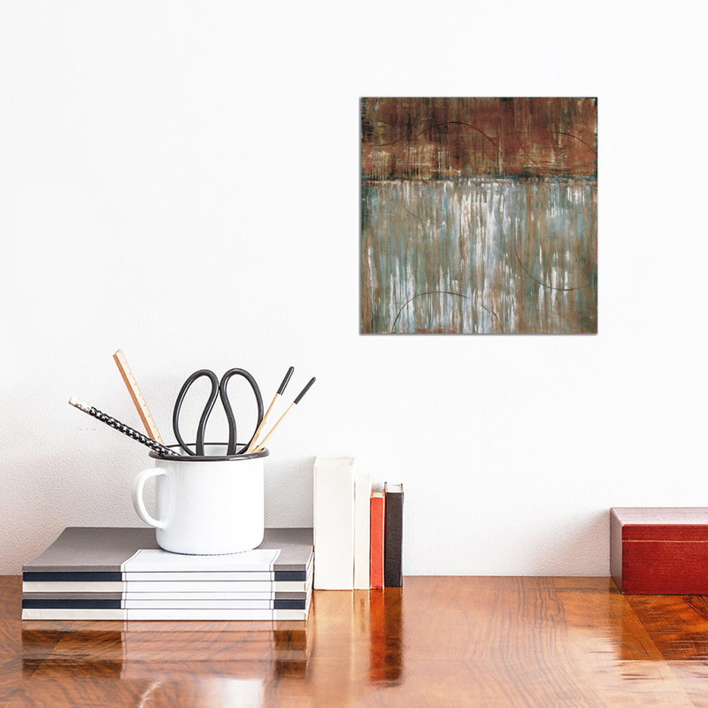 Steel Arcs by Liz Jardine - Wrapped Canvas Painting, 30.48 cm H x 30.48 cm W