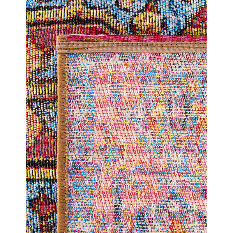 Indoor/Outdoor Traditional Area Rug, Runner 2'7" x 12'