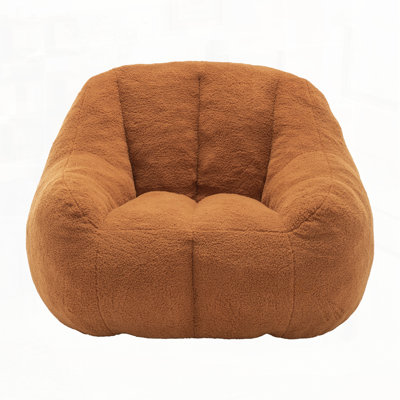 Teddy Bean Bag Chair with Armrests Stuffed High-Density Foam
