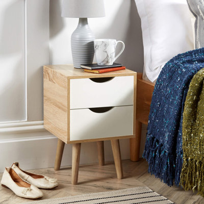 Kennedy 2 Drawer Bedside Storage Table