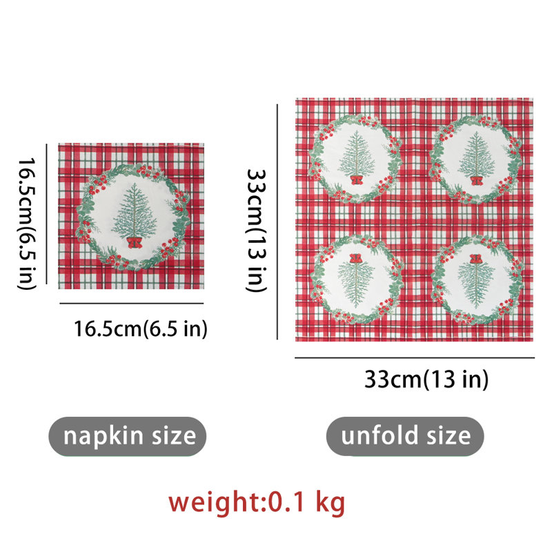 Serviettes de Noël en papier