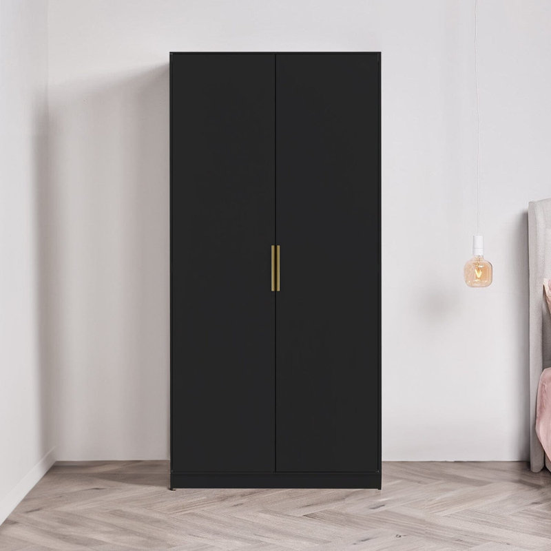 Glenhaven Tall Cabinet / Wardrobe - White, Black