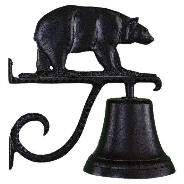 Cast Weather Resistant Metal Animals Bell, Black