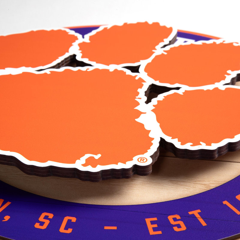 NCAA Clemson Tigers 3DX Circle Wall Art