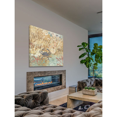 A Floral Frenzy Coastal I by Alan Hopfensperger - Wrapped Canvas Print
