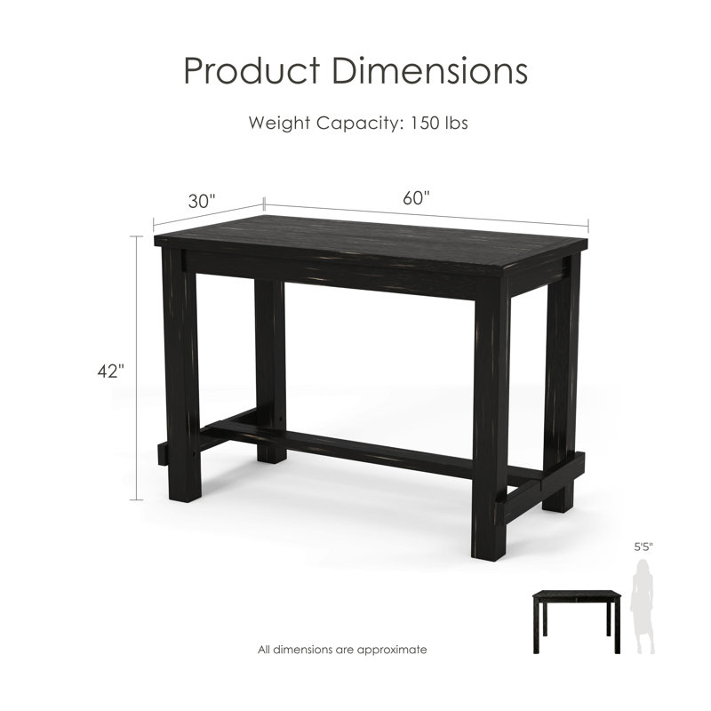 Adler 5-Piece Counter Height Trestle Dining Set