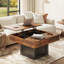 Lift Top Pedestal Coffee Table with Storage-1535081615