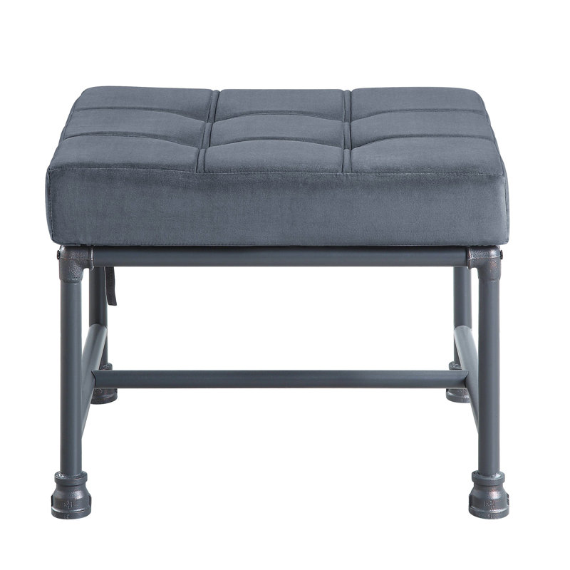 Velours gris avec revêtement en métal et coussins décoratifs de base Sandy
