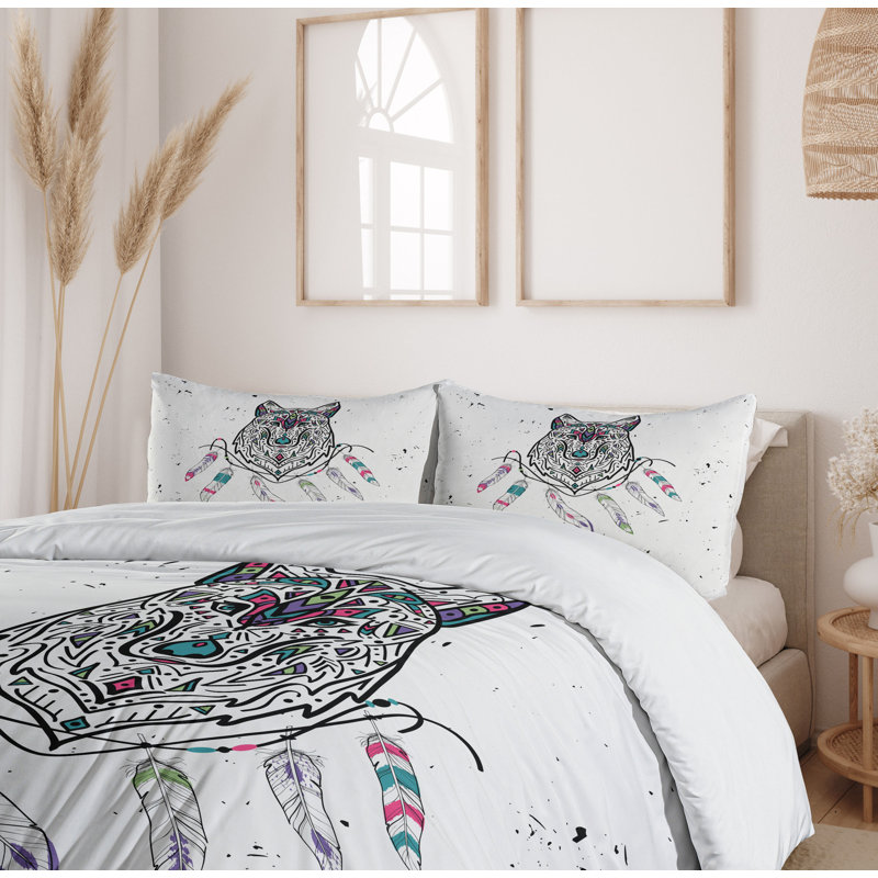 Tribal Eclectic Polyester Duvet Cover, King