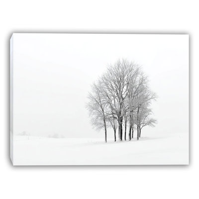 «Snowfield Trees», art mural sur toile tendue