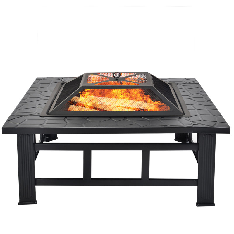 Bartolo Square Steel Smokeless Outdoor Fireplace