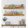 Emerald Lee 2 Piece Oak Floating Shelf