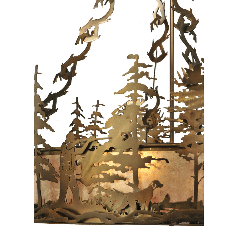 Rustic Lodge 4 - Light Glass Chandelier