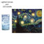 Toile avec lumières DEL - Nuit étoilée et ensemble de bougies-1574276851