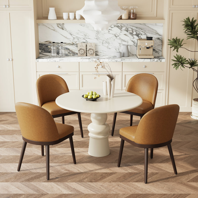Chaises de salle à manger rembourrées, 4, Gris foncé