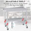 Table de préparation de cuisine en acier inoxydable - Table de travail commerciale robuste avec dosseret de 48 po x 24 po, tablette réglable, restaurant, maison, service alimentaire - Dimensions: 48 po x 24 po-132980693