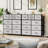 Sienna-Marie 10-Drawer Dresser for Bedroom with Side Pockets & Hooks, Wide Chest of Drawers with Fabric Bins & Metal Frame, Storage Organizer for Closet, Living Room, Dorm, Rustic Wood Top-102236495