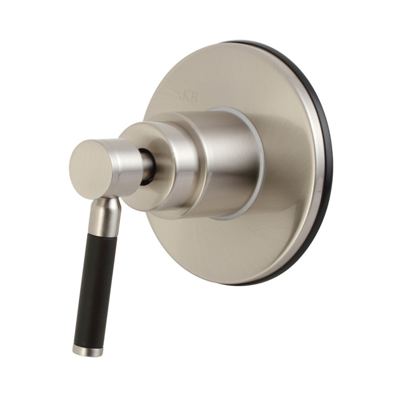 Kingston Brass Kaiser Single-Handle Wall Mount Three-Way Diverter Valve with Trim Kit, Brushed Nickel