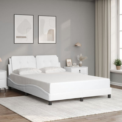 Structure de lit vidaXL sans matelas Zadar blanc 137 x 190 cm