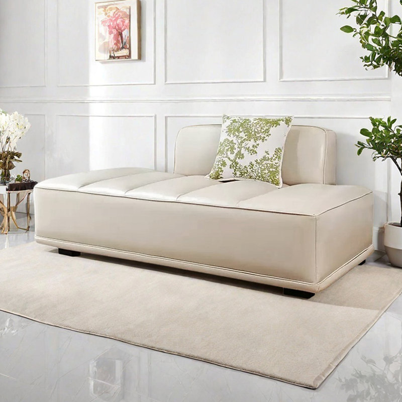 Chaise longue spacieuse pour l'intérieur en similicuir, Orienté à droite