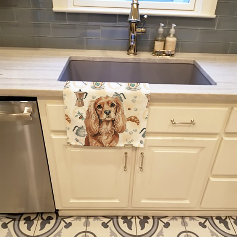 Serviette de cuisine Ruby Cavalier Spaniel, Épagneul cavalier roux