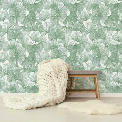 Rouleau de papier peint adhésif Lesure Leaves L 16,5 pi x l 20,5 po