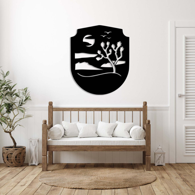 Décoration murale, H 24 po x l 24 po x P 0,12 po, Noir