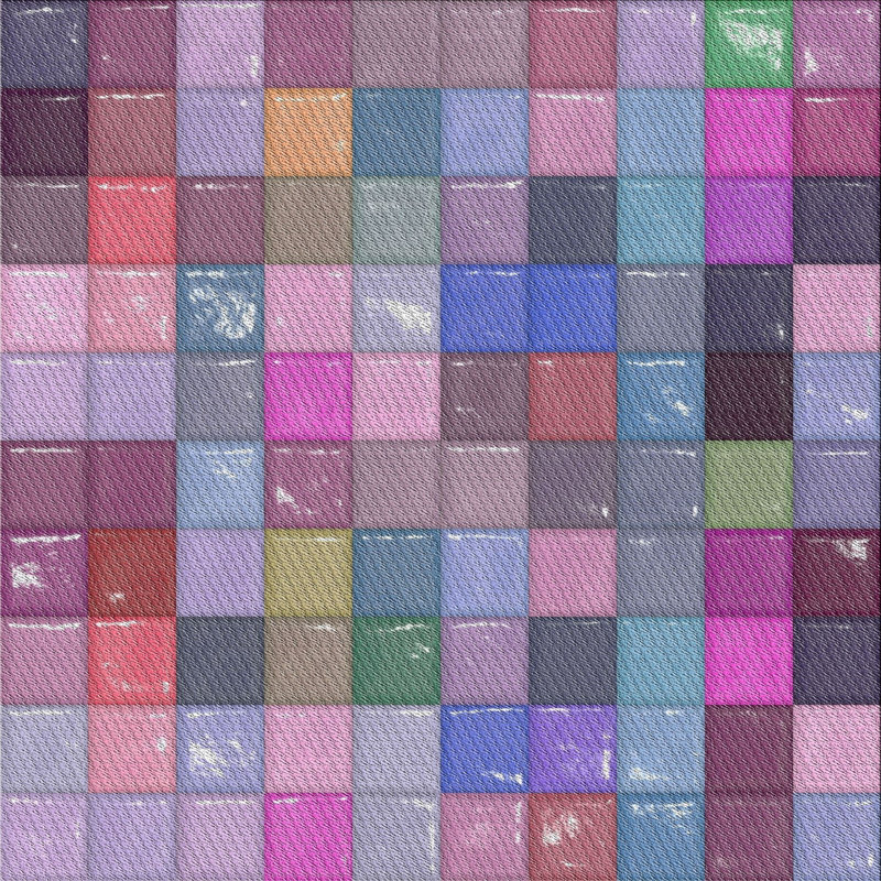 Tapis géométrique mauve, Carré 6 pi