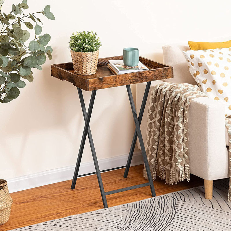 Saboun Tray Top Cross Legs End Table