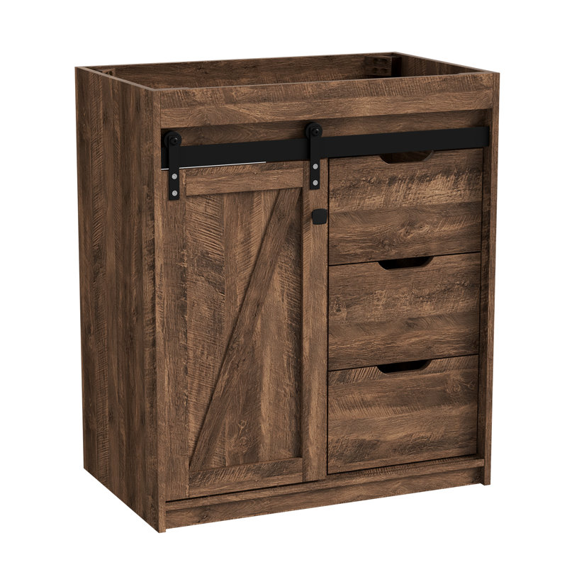 Rustic 30 inch Bathroom Vanity without Top