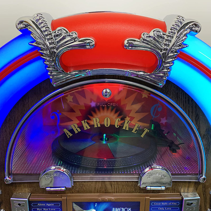 Arkrocket Saturn V Multicolor Retro Full-Size Jukebox with Bluetooth