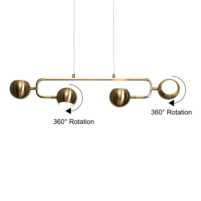 Bhagwan 4-Light Kitchen Island Linear LED Pendant