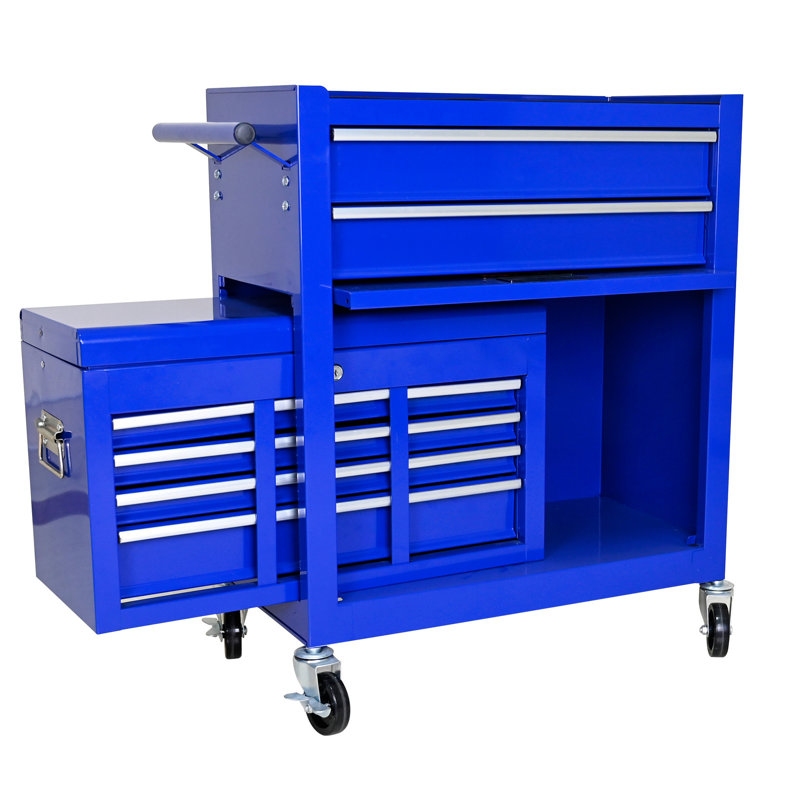 Unité de rangement bleue 8 - Facile à manœuvrer dans une armoire à roulettes
