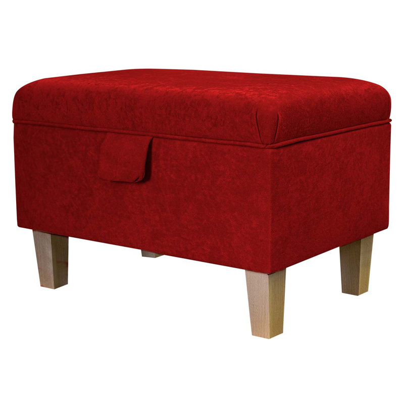 50.8cm Wide Rectangle Solid Colour Footstool Ottoman with Storage