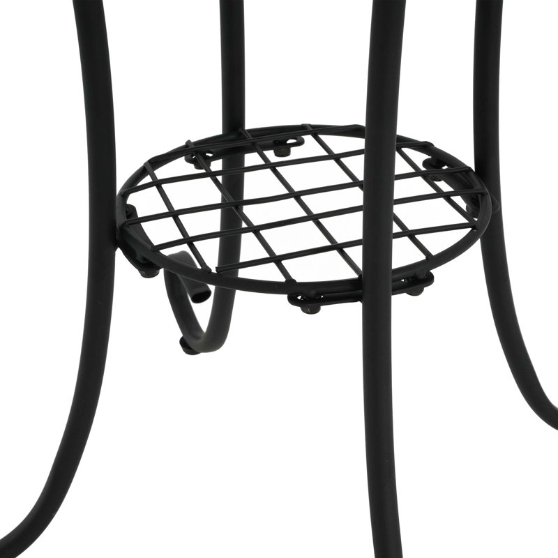 Patio Side Table with Dual-Use Shelf
