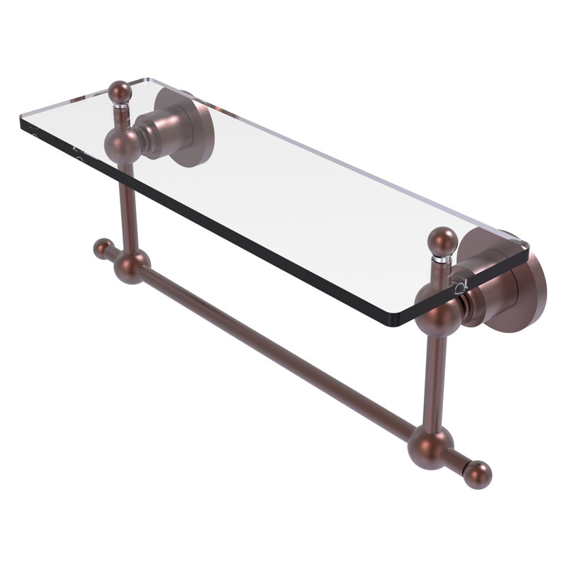 Étagère support avec barre à serviettes lera, H 4 po x l 16 po, Cuivre antique