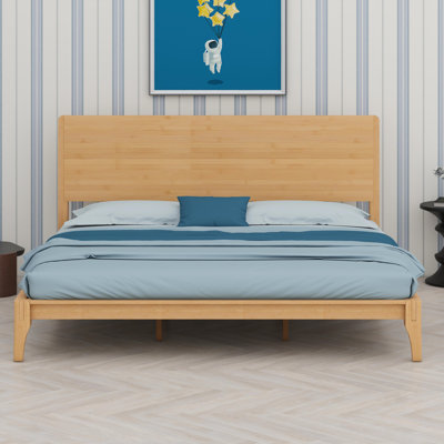 Lit plateforme en bois de bambou