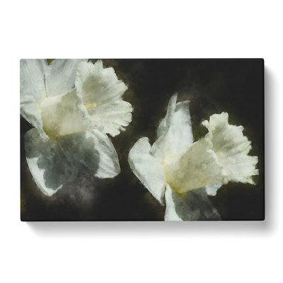 White Daffodils - Wrapped Canvas Print