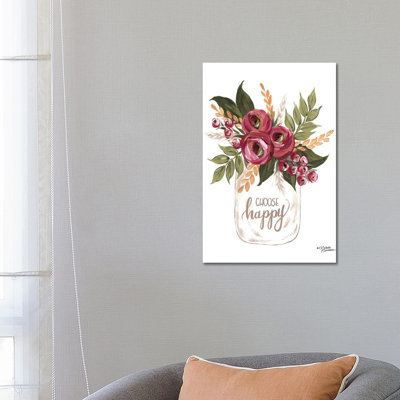 Choose Happy Flowers by Michele Norman - Wrapped Canvas Painting