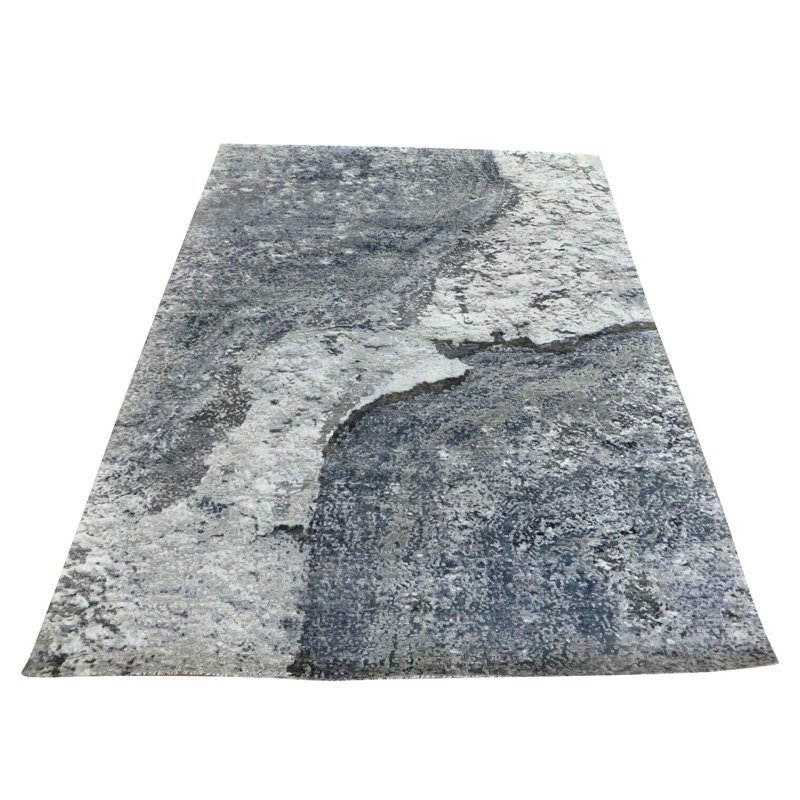 Tapis à main one-of-kind noué la beige/gris 8 pi 10 po x 11 pi 10 po Artie