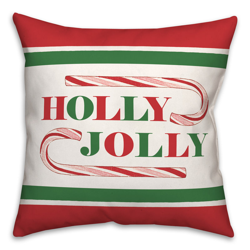 Coussin Holly Jolly, 16 po x 16 po