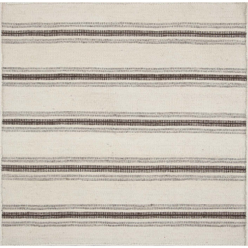 Textures Wool Striped Area Rug in Blue, Runner 3' x 12'